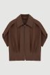 Brązowa bluzka zapinana na zamek Solar Obraz 4
