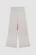 Beżowe spodnie z dżerseju Solar Obraz 3