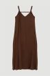 Brązowa sukienka na ramiączkach Solar Obraz 6