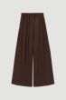 Brązowe spodnie wide leg Solar Obraz 5