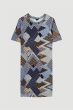 Sukienka z geometrycznym printem Solar Obraz 4