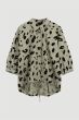 Bluzka khaki ze zwierzęcym printem Solar Obraz 4