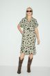 Sukienka khaki ze zwierzęcym printem Solar Obraz 2