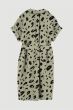 Sukienka khaki ze zwierzęcym printem Solar Obraz 5