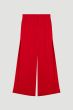 Czerwone spodnie wide leg Solar Obraz 3