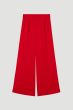 Czerwone spodnie wide leg Solar Obraz 4