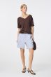 Brązowa bluzka z wiskozy Solar Obraz 1