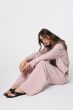 Jasnoróżowe spodnie z szeroką nogawką Solar Obraz 2