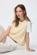 Jasnożółty top w prążek Solar Obraz 1