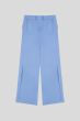 Błękitne spodnie z szeroką nogawką Solar Obraz 5