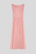 Pudroworóżowa sukienka maxi z falbaną Solar Obraz 5