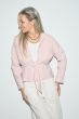 Pudroworóżowy żakiet z wiązaniem w talii Solar Obraz 1