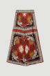 Terakotowe spodnie wide leg z printem Solar Obraz 4