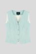 Błękitna kamizelka z biżuteryjnymi guzikami Solar Obraz 3