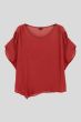 Terakotowa bluzka o asymetrycznym kroju Solar Obraz 3