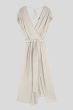 Sukienka w kolorze ecru z wiązaniem Solar Obraz 3