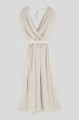 Sukienka w kolorze ecru z wiązaniem Solar Obraz 4