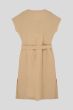 Lniana sukienka midi z paskiem Solar Obraz 4