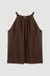 Brązowy top z dekoltem typu halter Solar Obraz 4