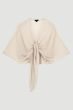 Narzutka z szyfonu w kolorze ecru Solar Obraz 3