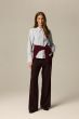 Burgundowe spodnie flare Solar Obraz 4