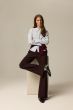 Burgundowe spodnie flare Solar Obraz 1