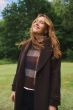 Sweter w kratę z wełną i moherem Solar Obraz 1