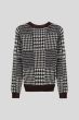 Sweter w pepitkę z wełną i moherem Solar Obraz 4