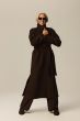 Wełniany płaszcz w brązowym kolorze Solar Obraz 3