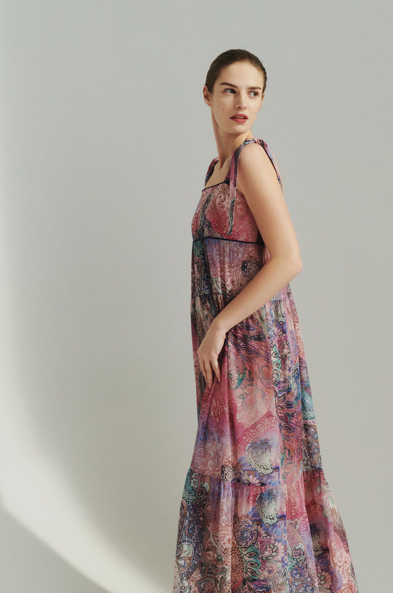 Sukienka maxi z wzorem paisley Solar Obraz 1