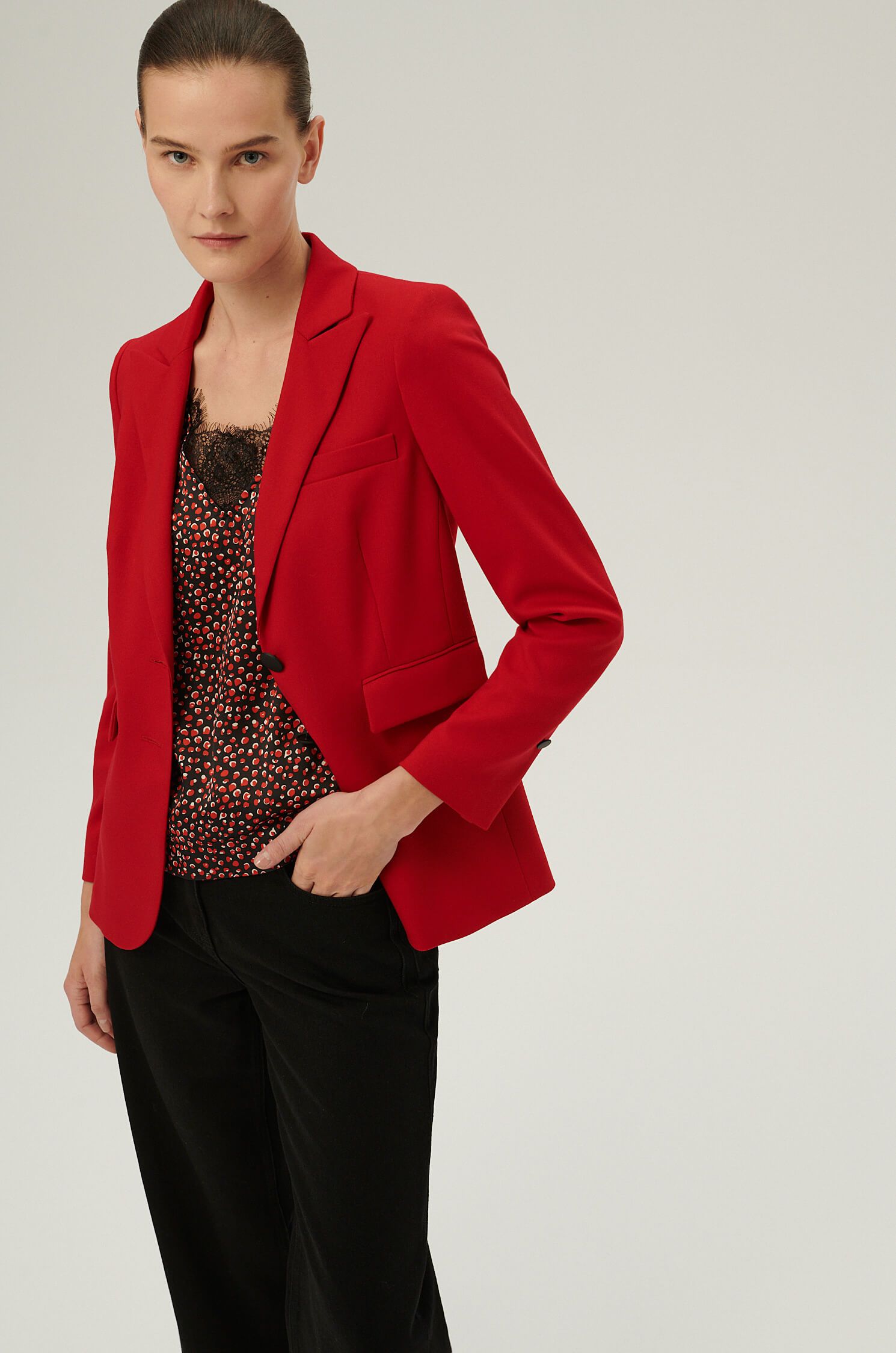 Jednorzędowa marynarka Solar Obraz 2