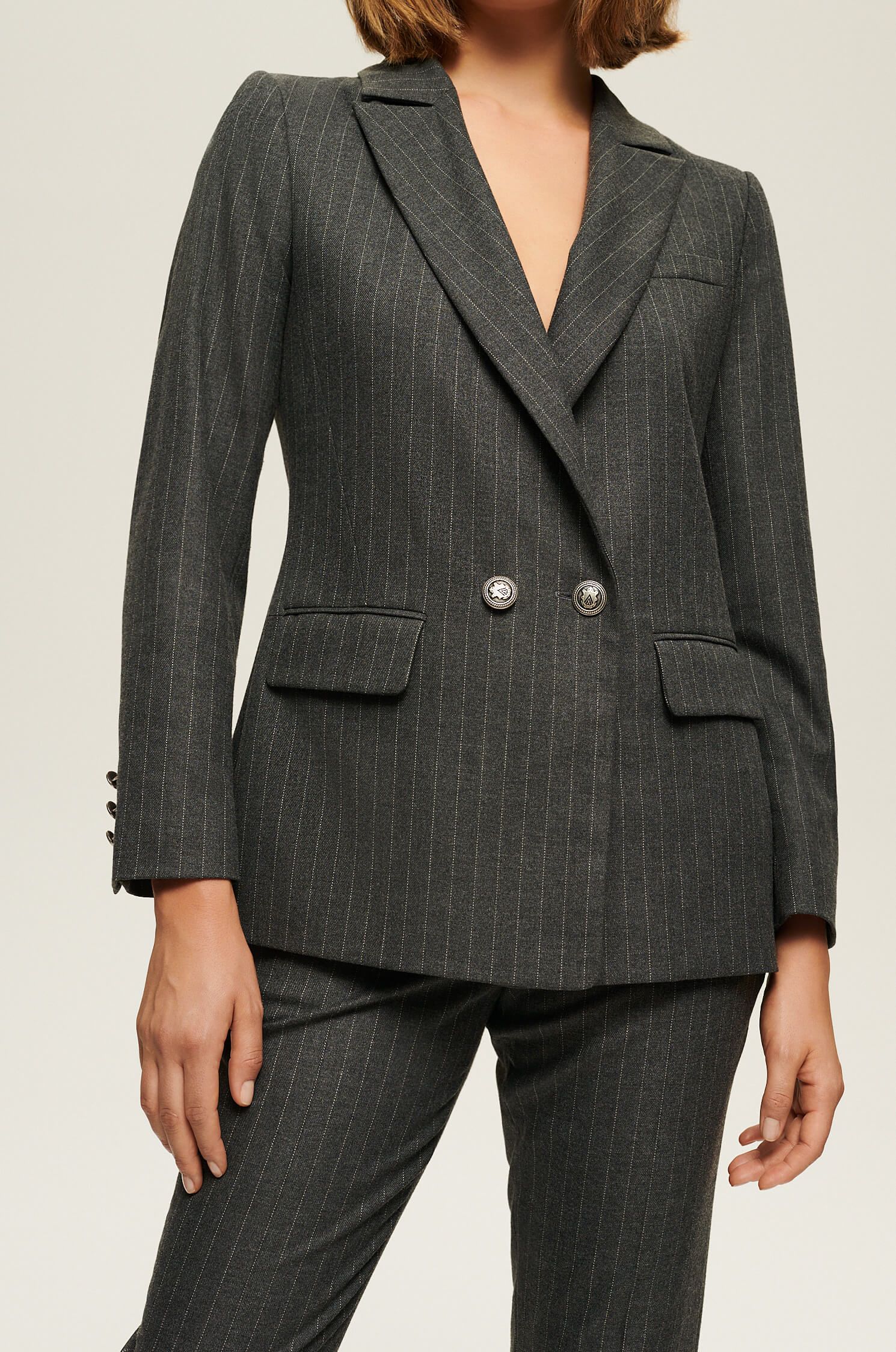 Marynarka w prążek Solar Obraz 2