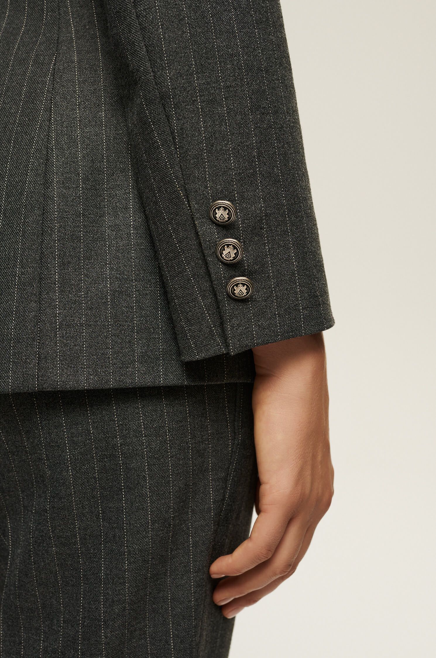 Marynarka w prążek Solar Obraz 6