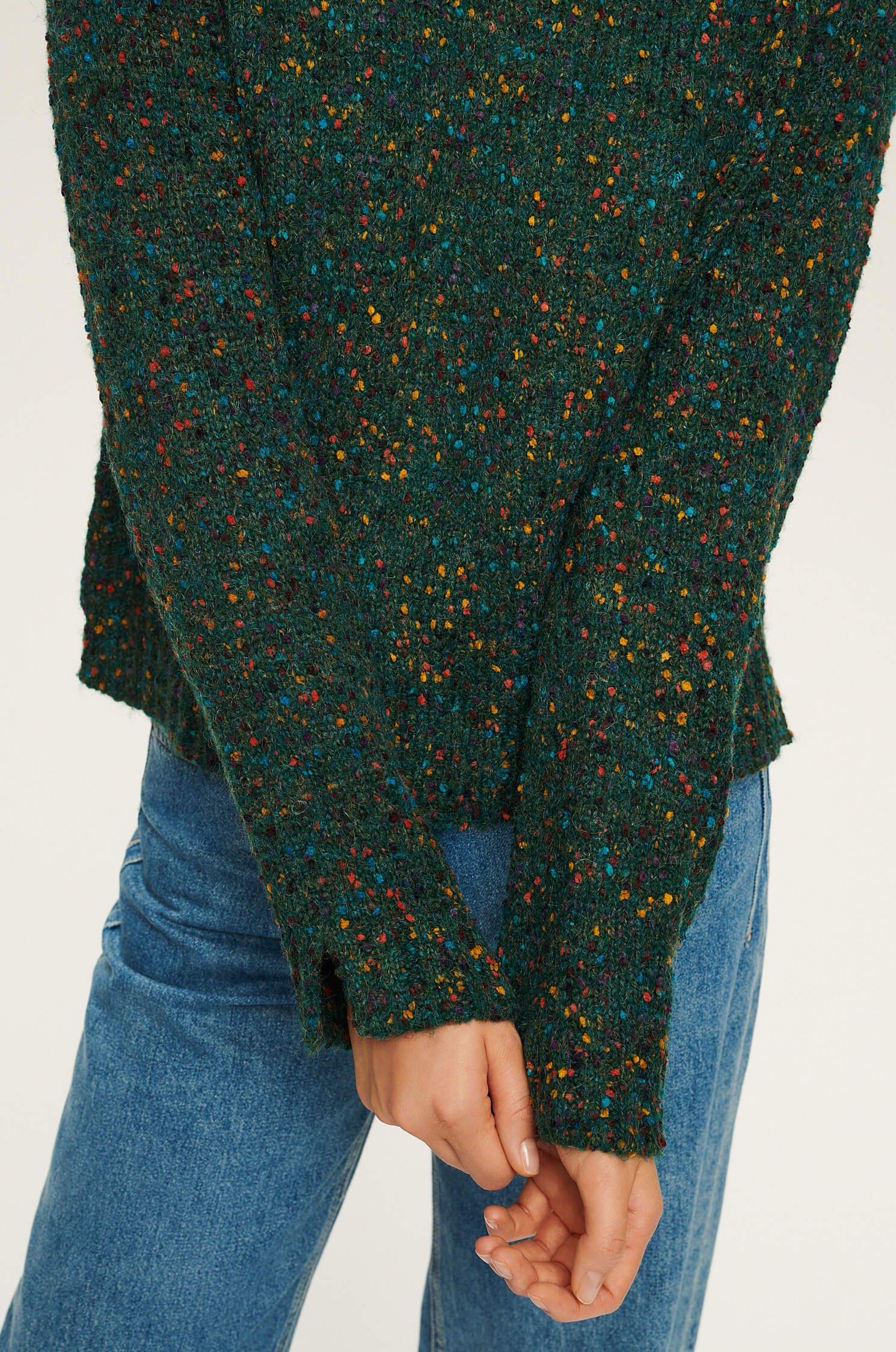 Sweter ze strukturalnej dzianiny Solar Obraz 4