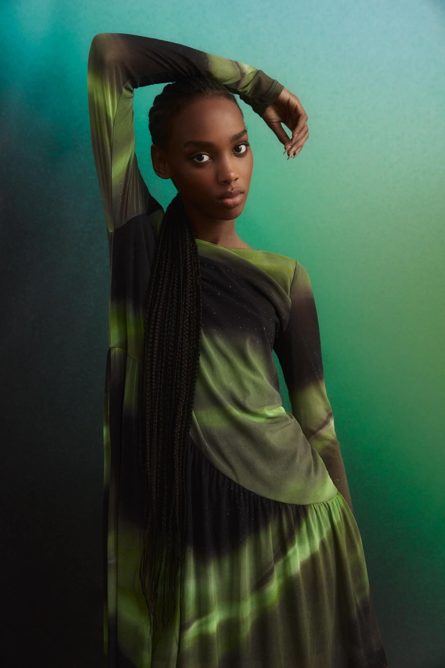 Sukienka z autorskim nadrukiem Solar Obraz 1