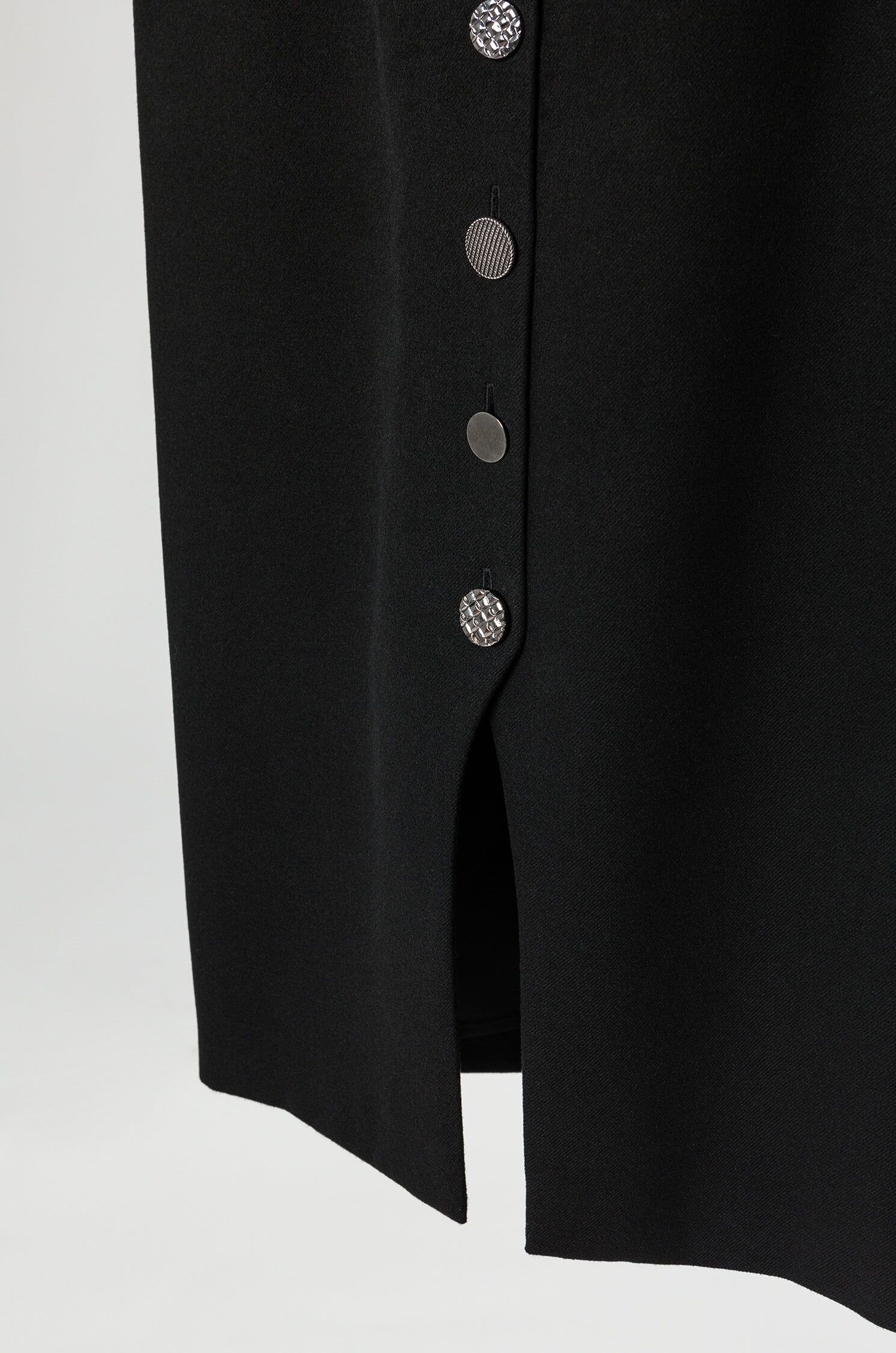 Ołówkowa spódnica z ozdobnymi guzikami Solar Obraz 5