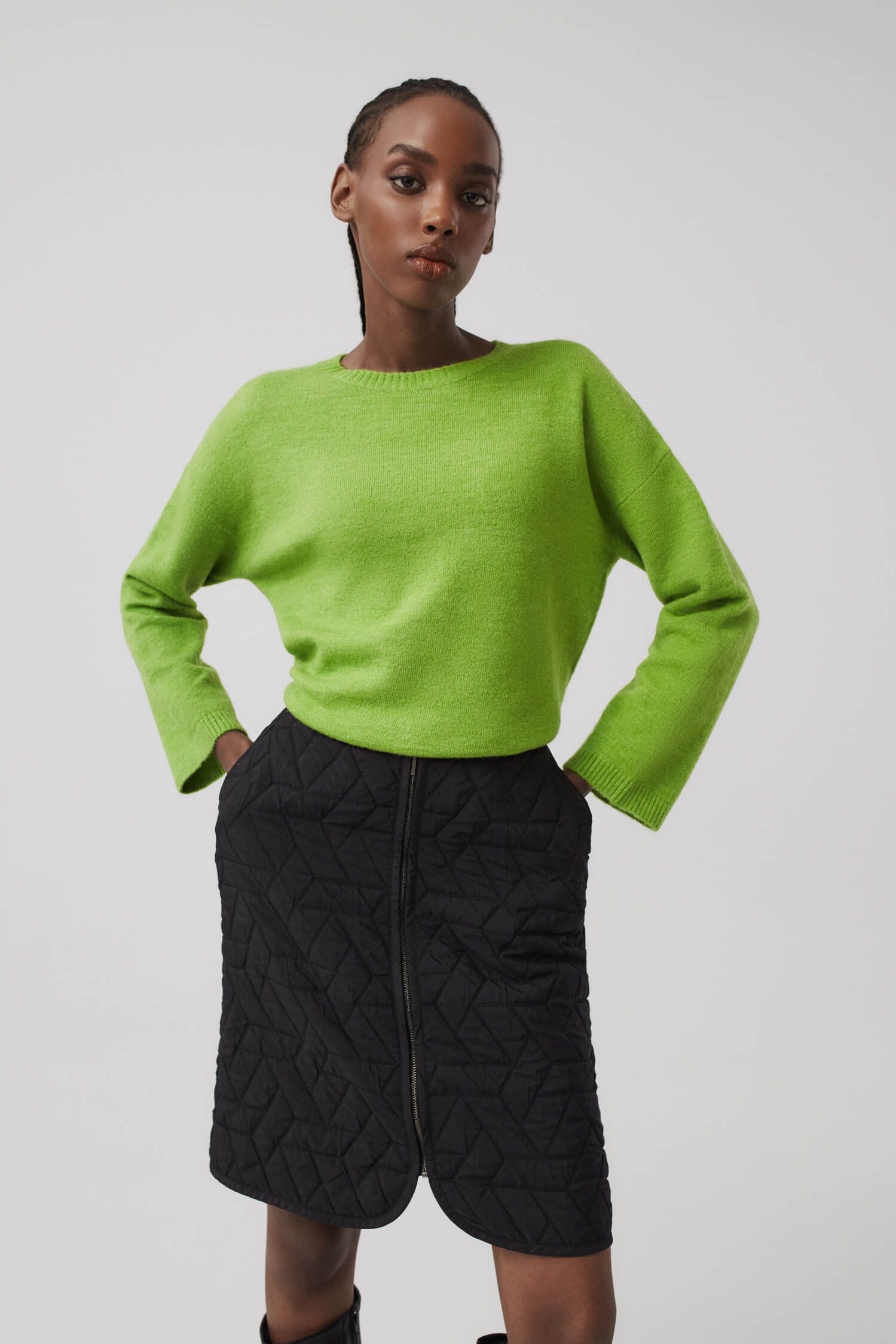 Pikowana spódnica mini Solar Obraz 2