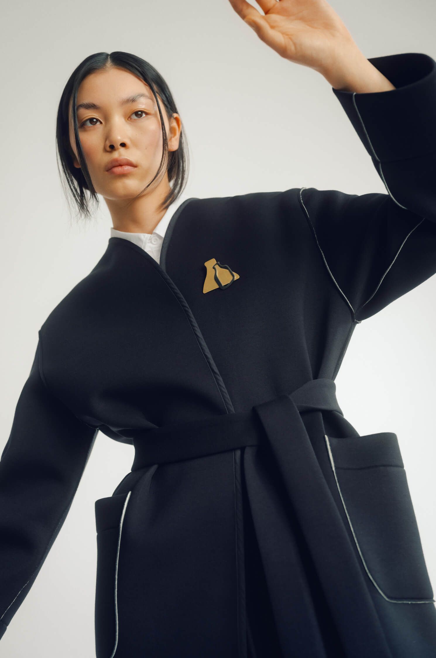 Płaszcz z tkaniny typu pianka Solar Obraz 2