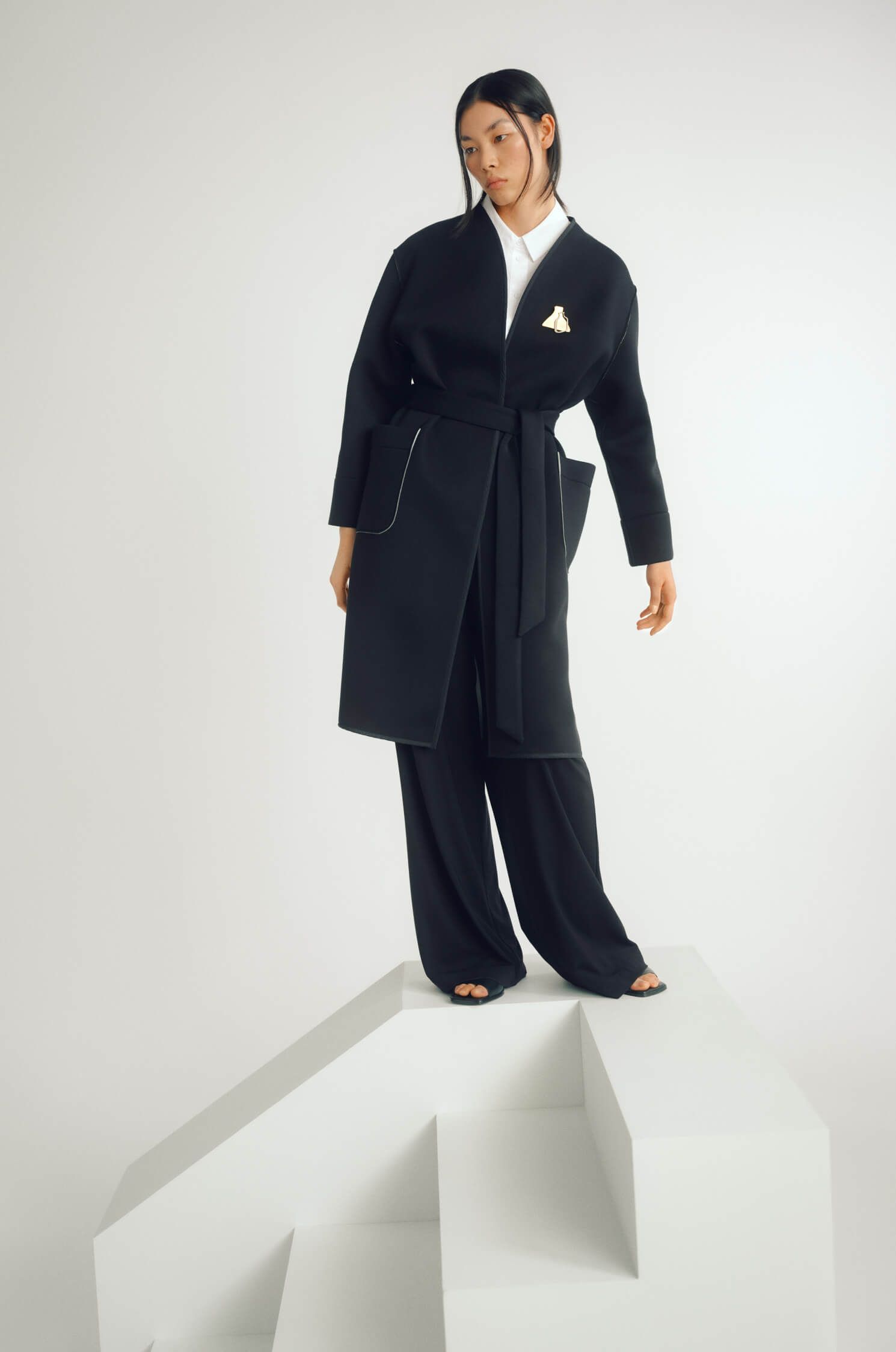 Płaszcz z tkaniny typu pianka Solar Obraz 1