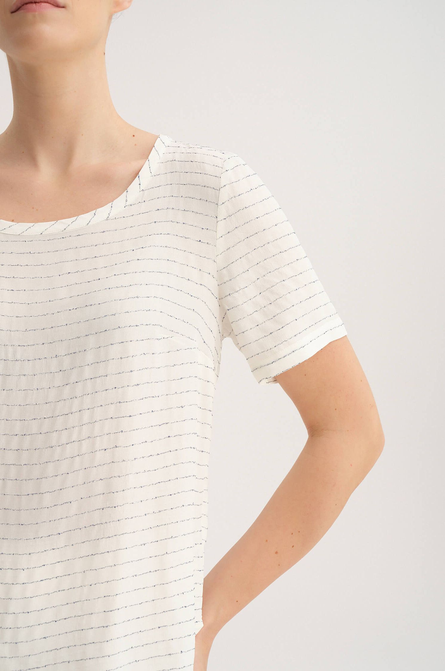 Bluzka w prążek Solar Obraz 3