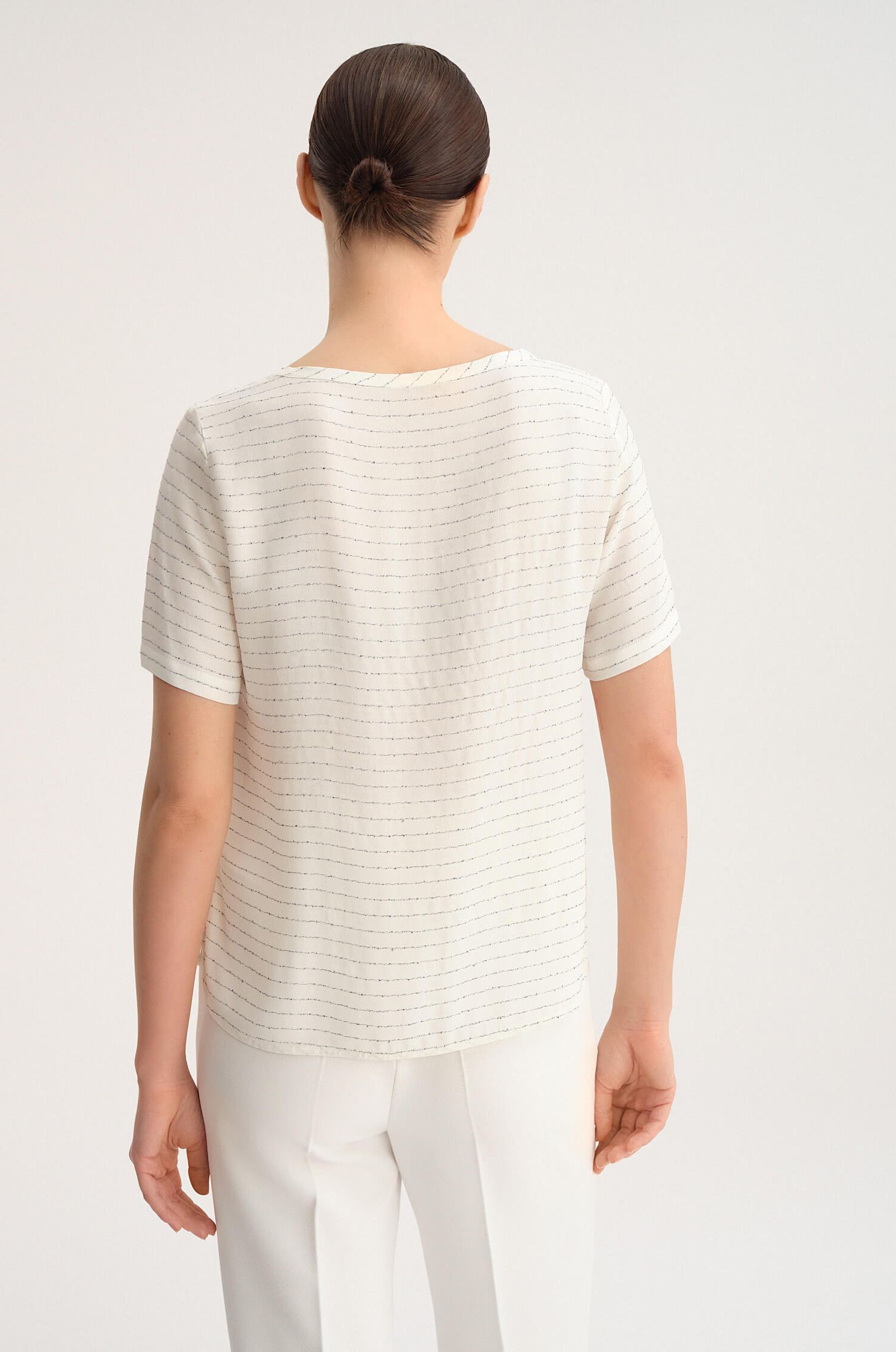 Bluzka w prążek Solar Obraz 4