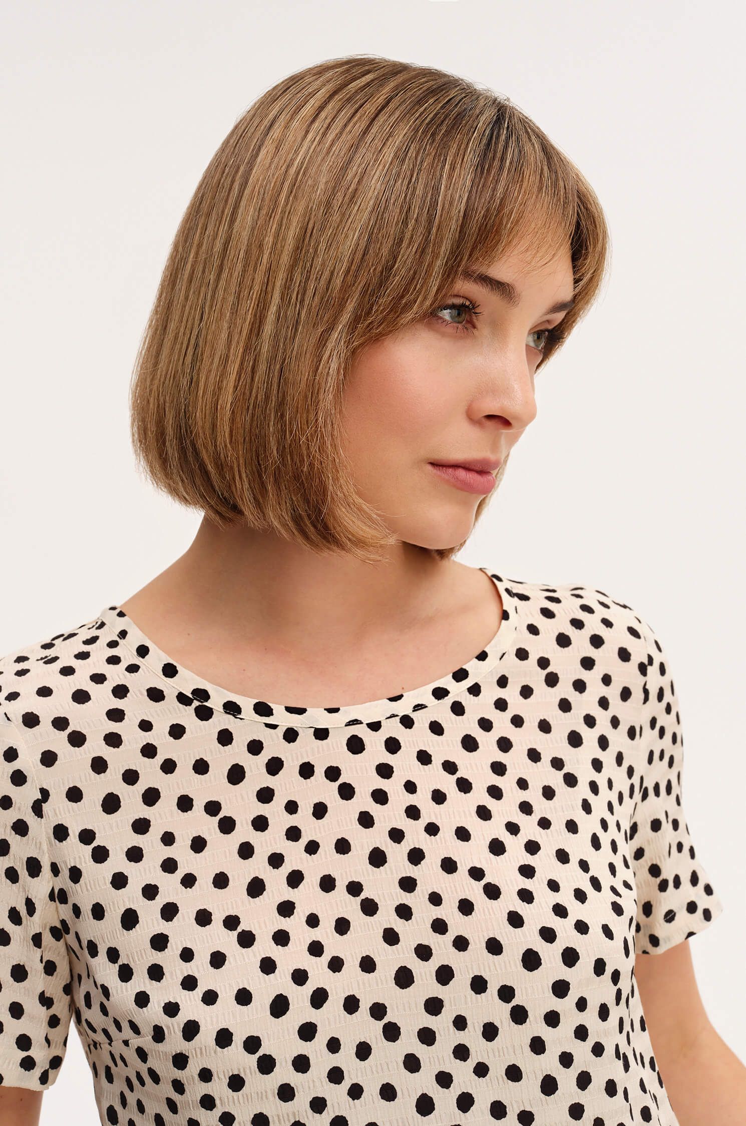 Wiskozowa bluzka w groszki Solar Obraz 2