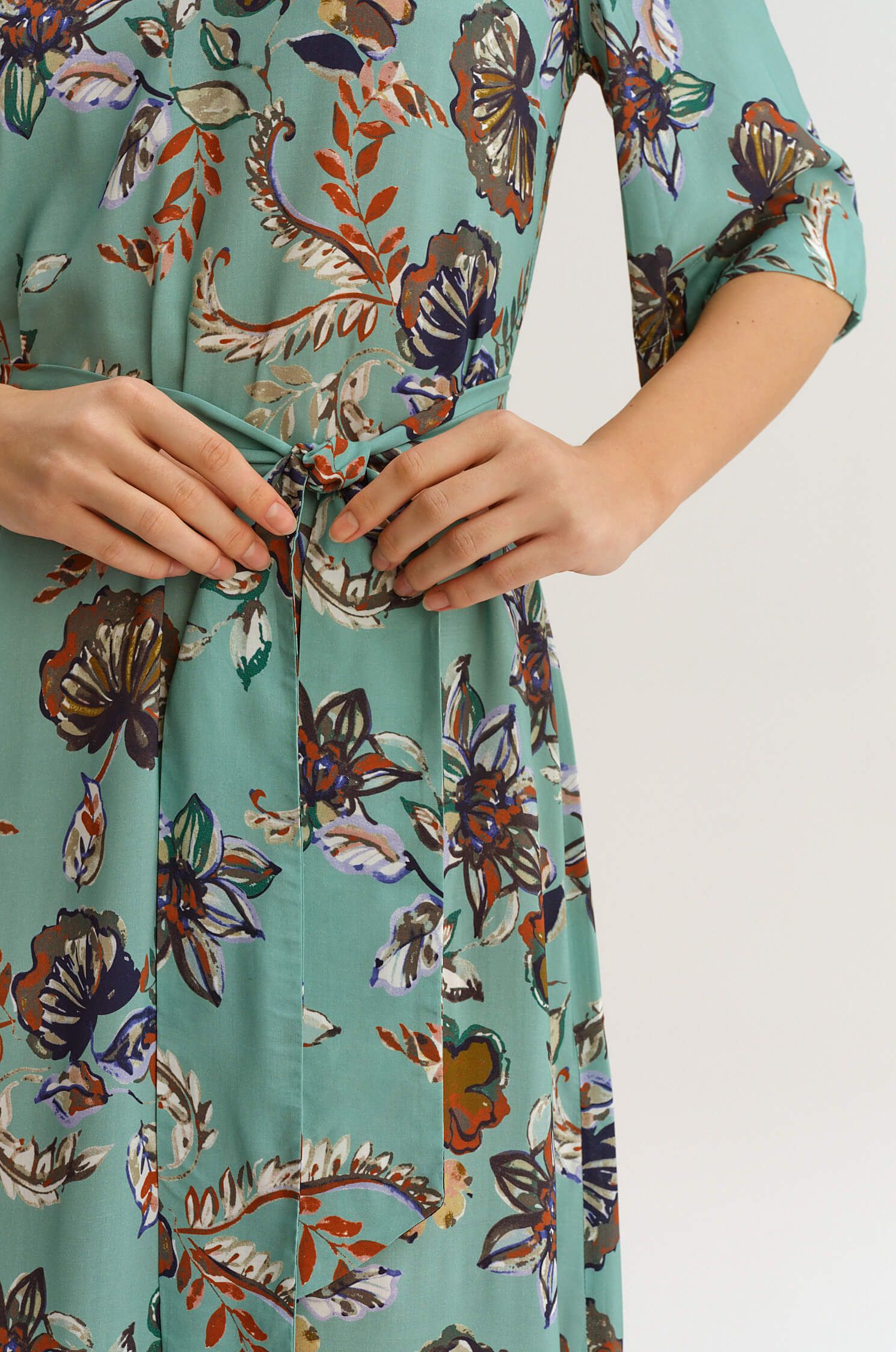 Wiskozowa sukienka maxi z printem Solar Obraz 3
