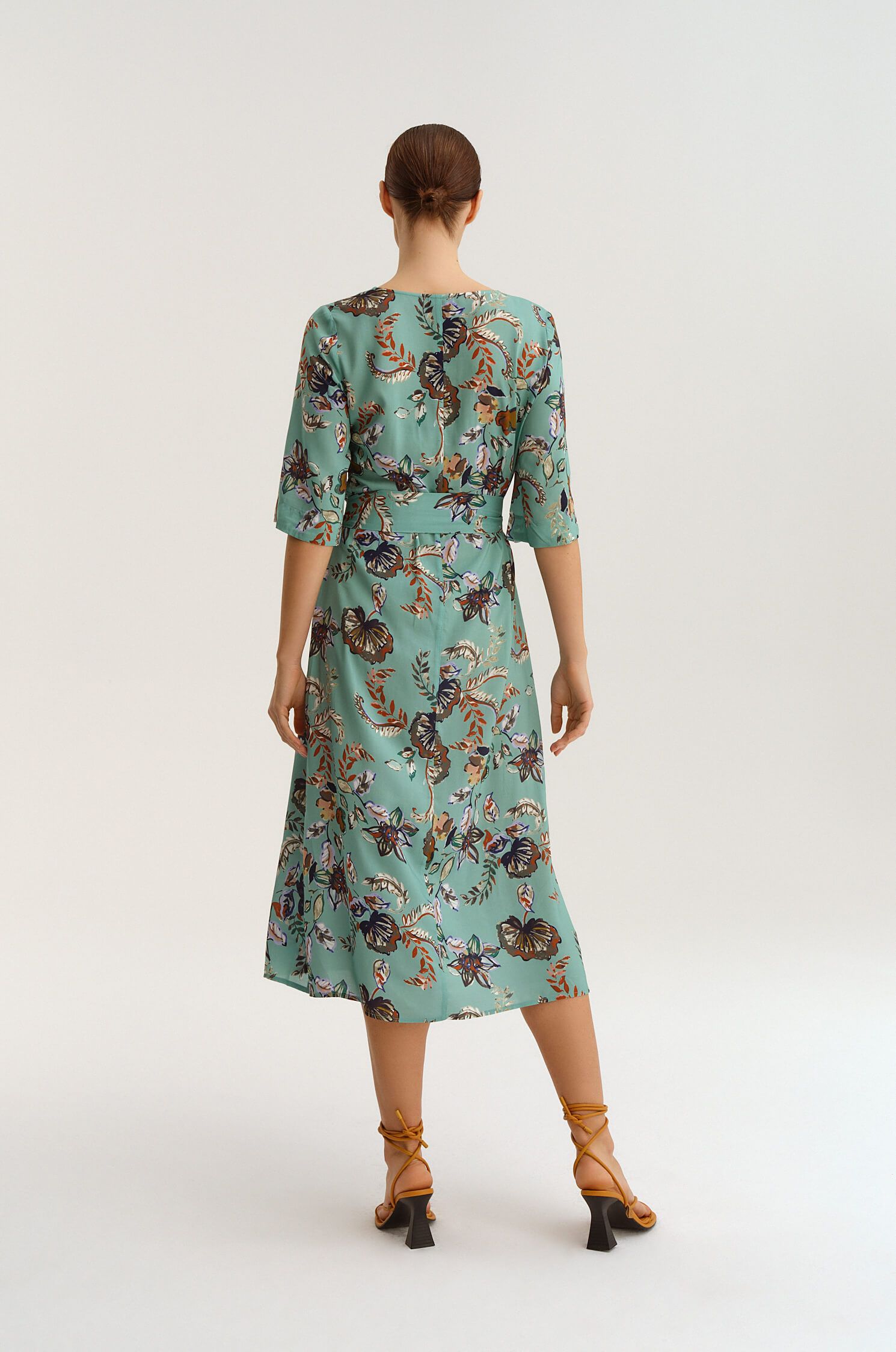 Wiskozowa sukienka maxi z printem Solar Obraz 4
