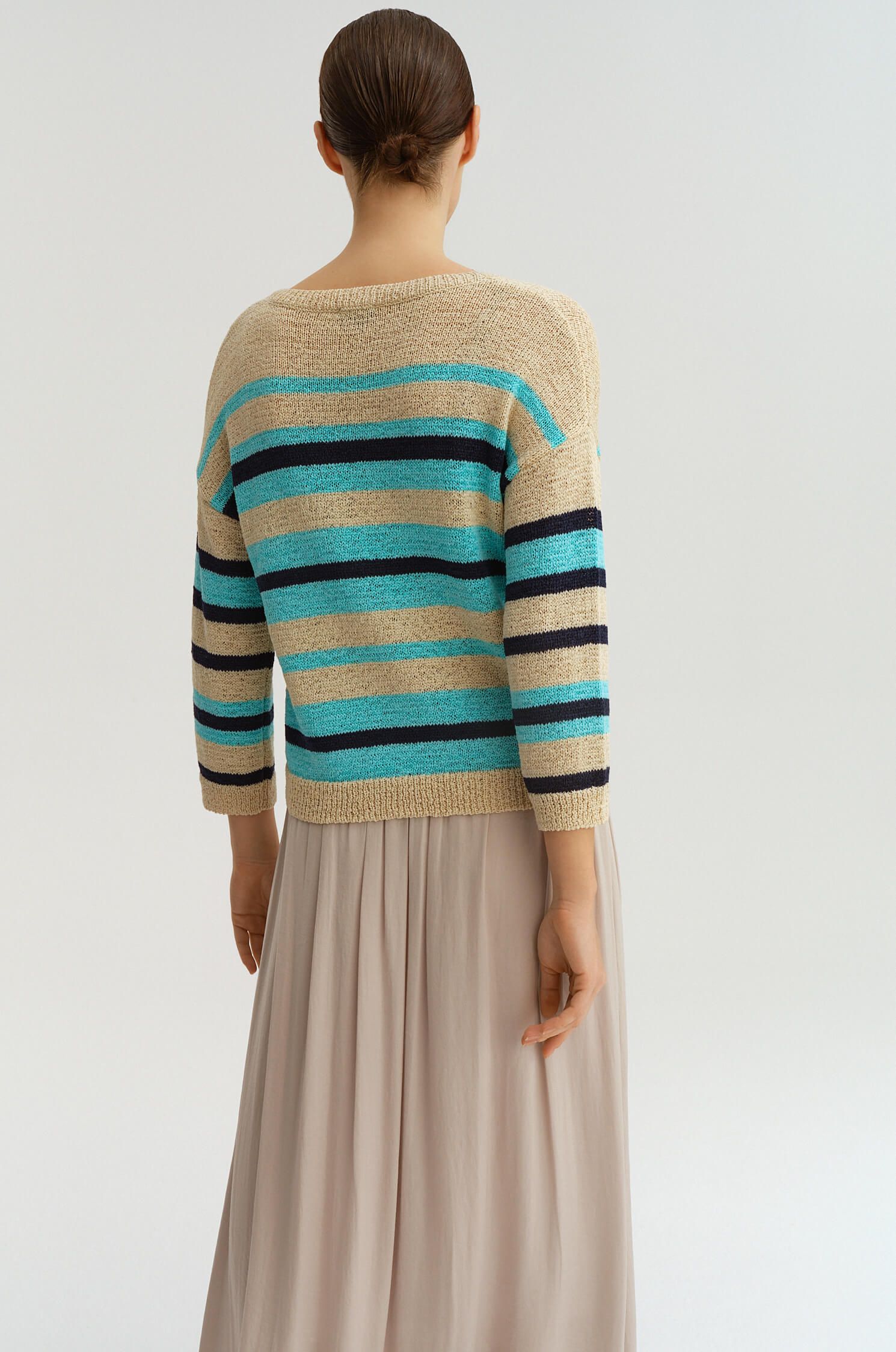Sweter w pasy Solar Obraz 2