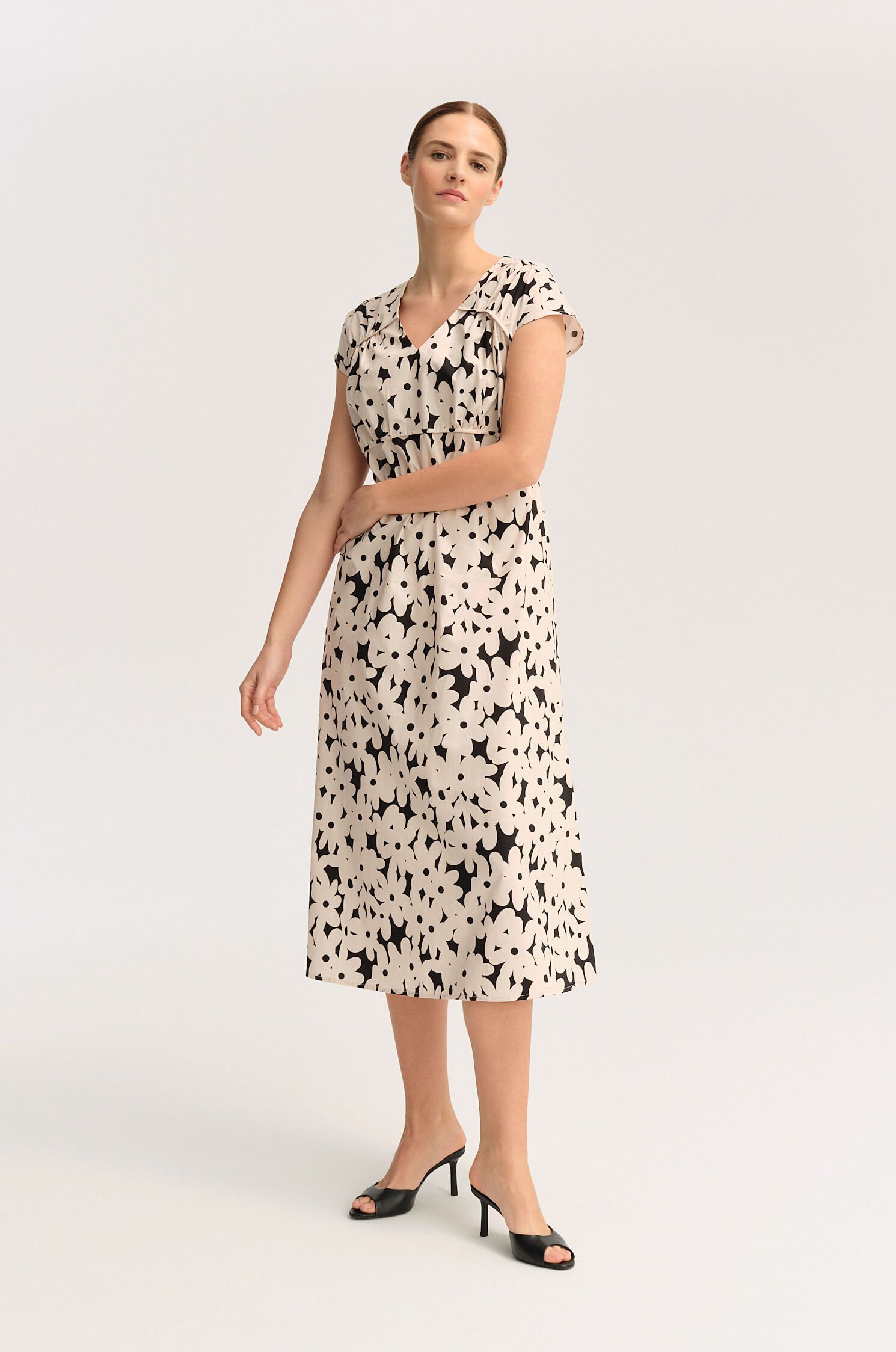 Bawełniana sukienka midi z printem Solar Obraz 1