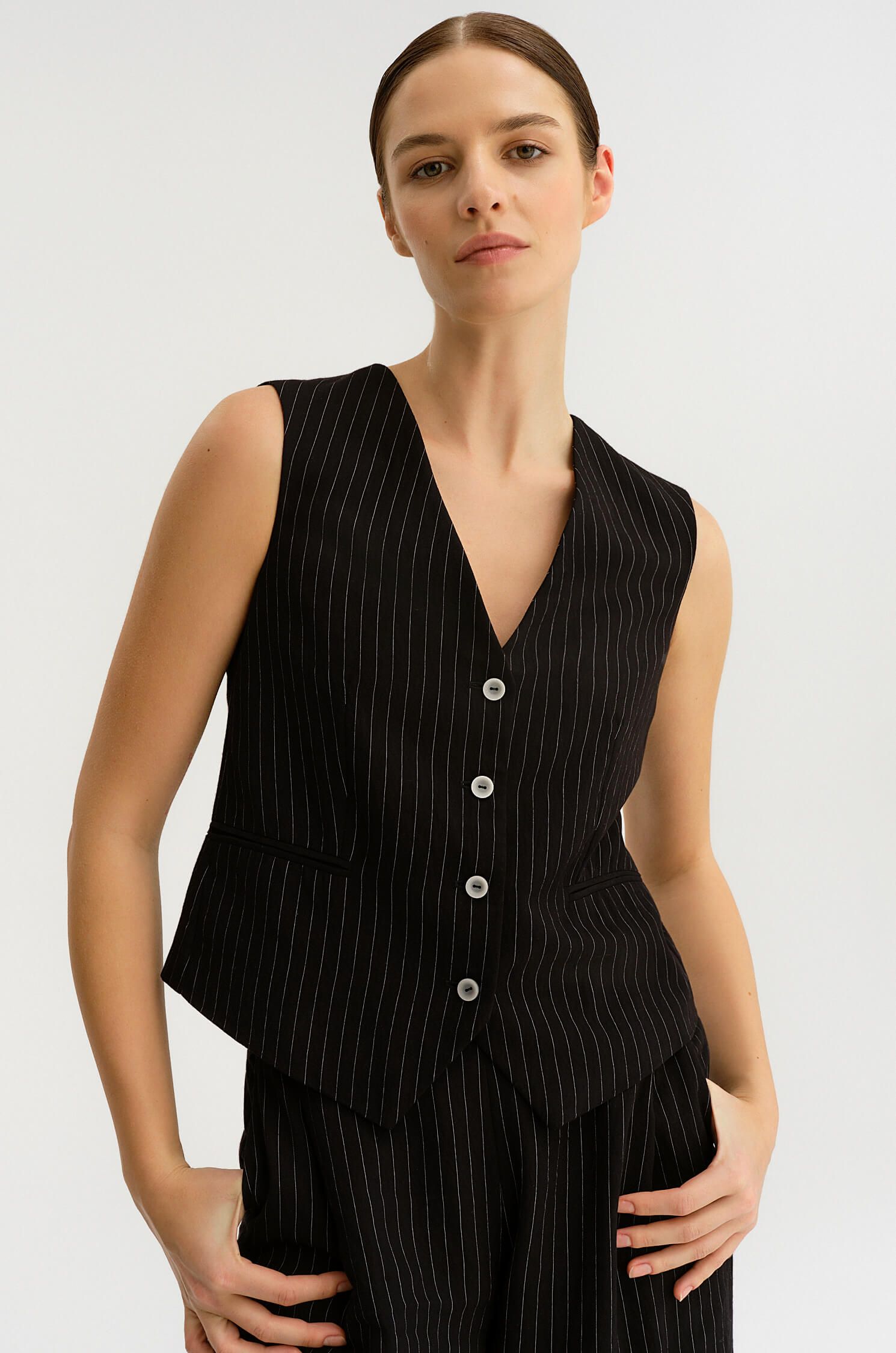 Kamizelka w prążek Solar Obraz 2