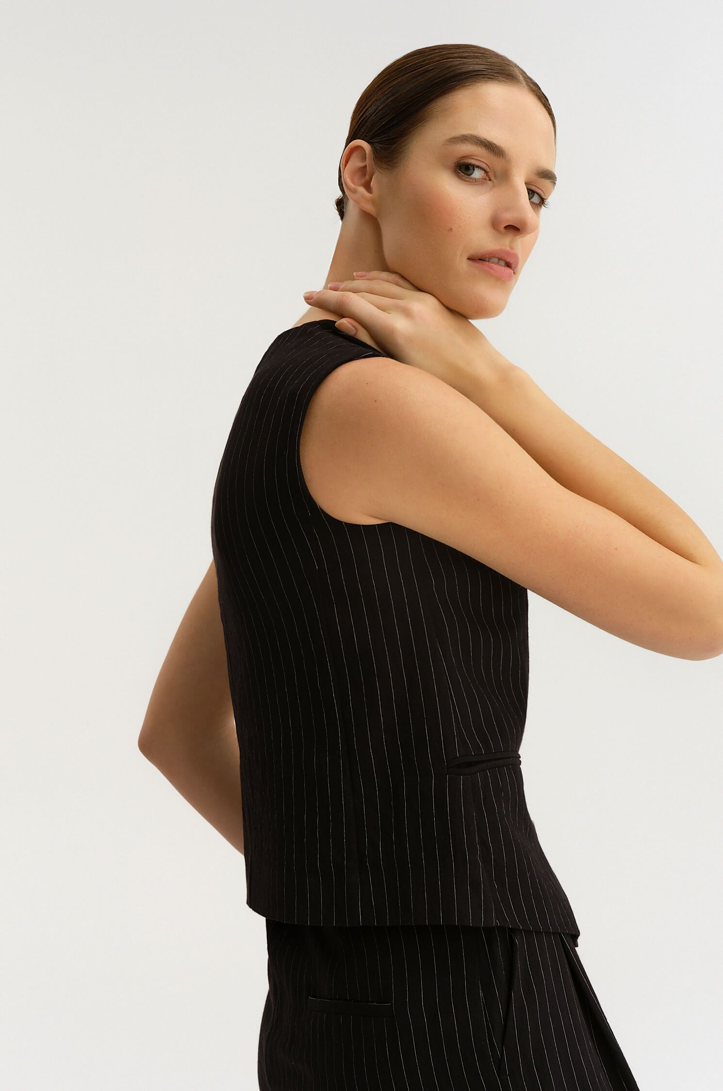 Kamizelka w prążek Solar Obraz 4