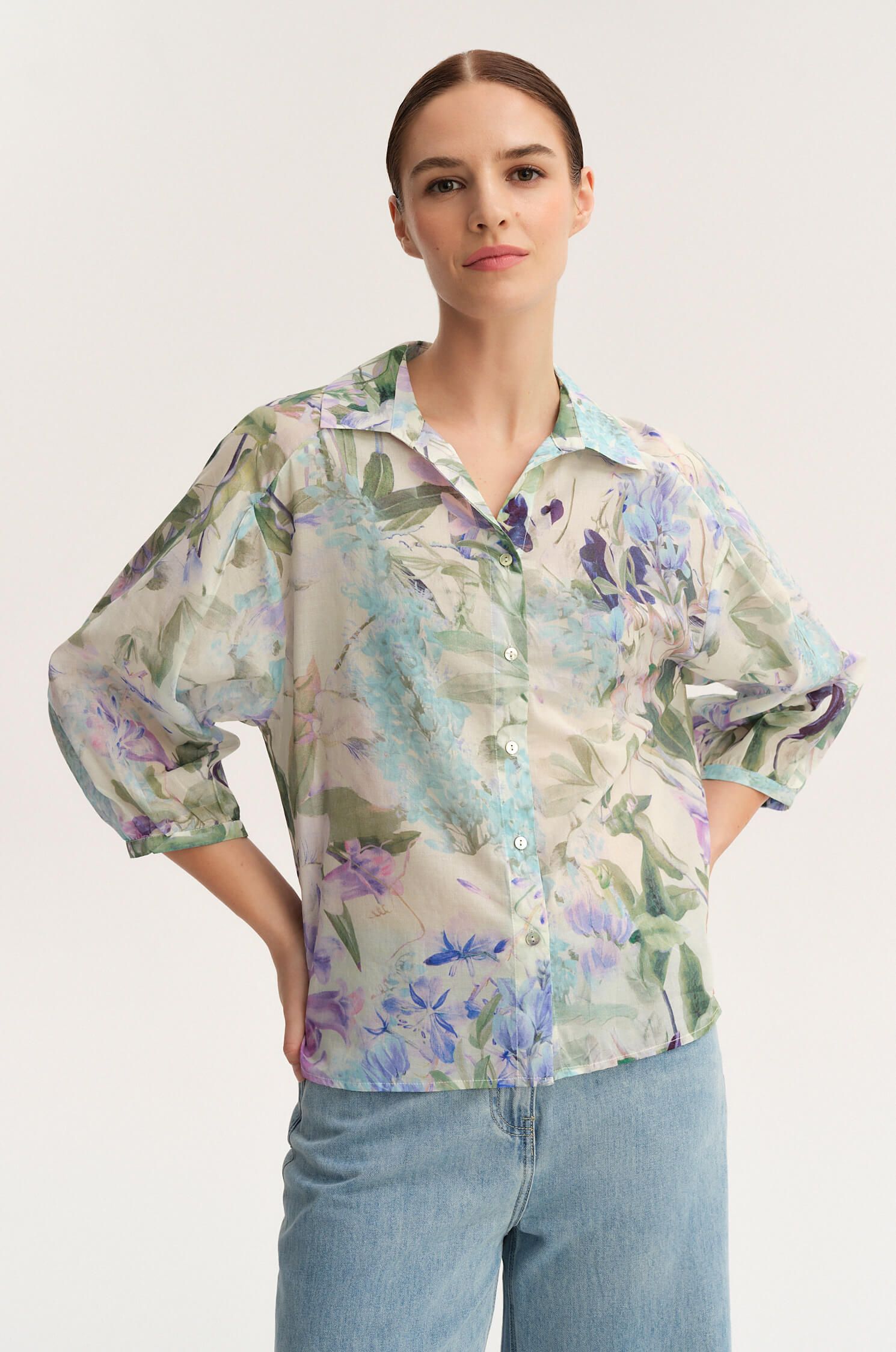 Koszula z kwiatowym printem Solar Obraz 2