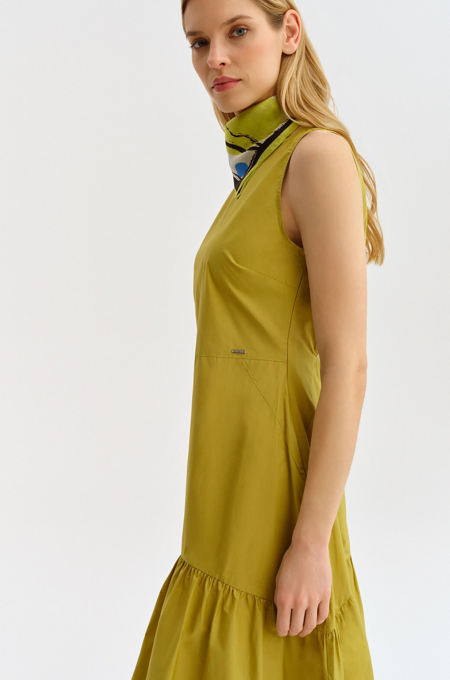 Sukienka z bawełny paper touch Solar Obraz 3